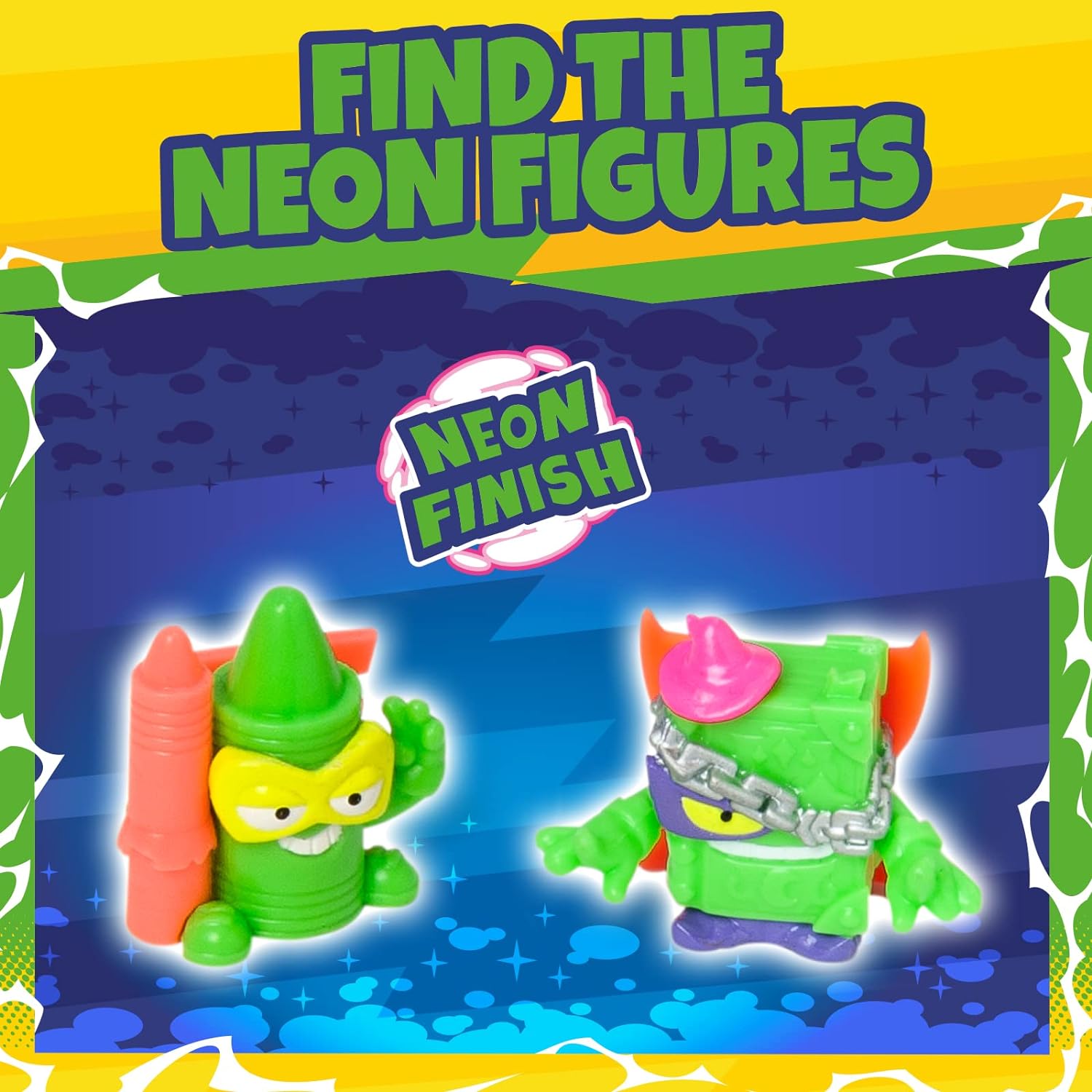 SUPERTHINGS series Neon Power – Pack of 10 SuperThings (includes 1 gold leader)
